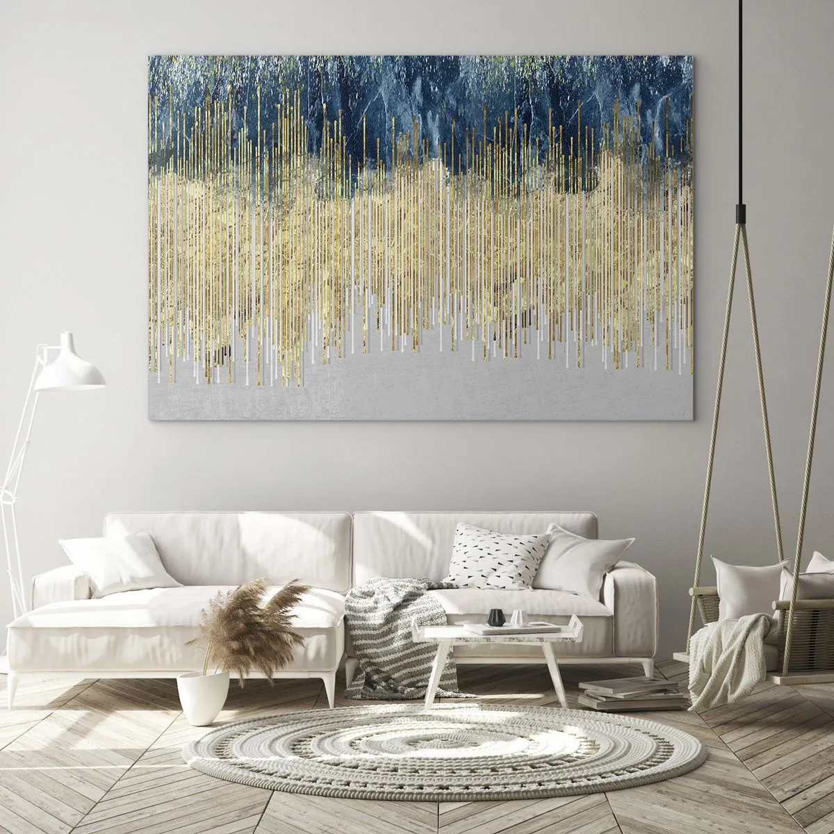 Schilderen op glas - Vergulde grens - 120x80 cm