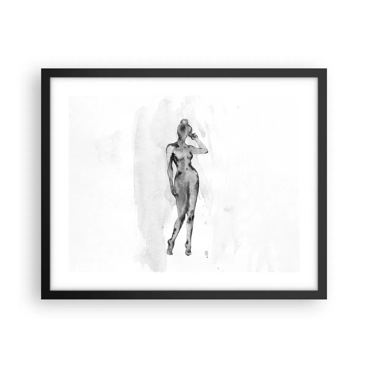 Poster in een zwarte lijst - Een onderzoek naar het ideaal van vrouwelijkheid - 50x40 cm