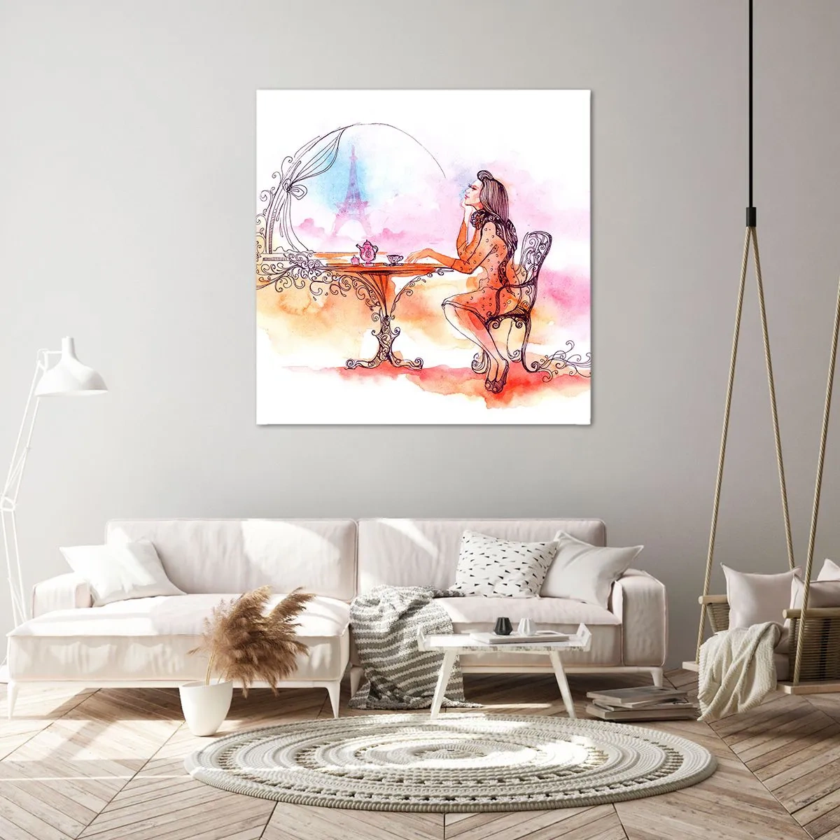 Schilderen op canvas - Parijse chic - 70x70 cm