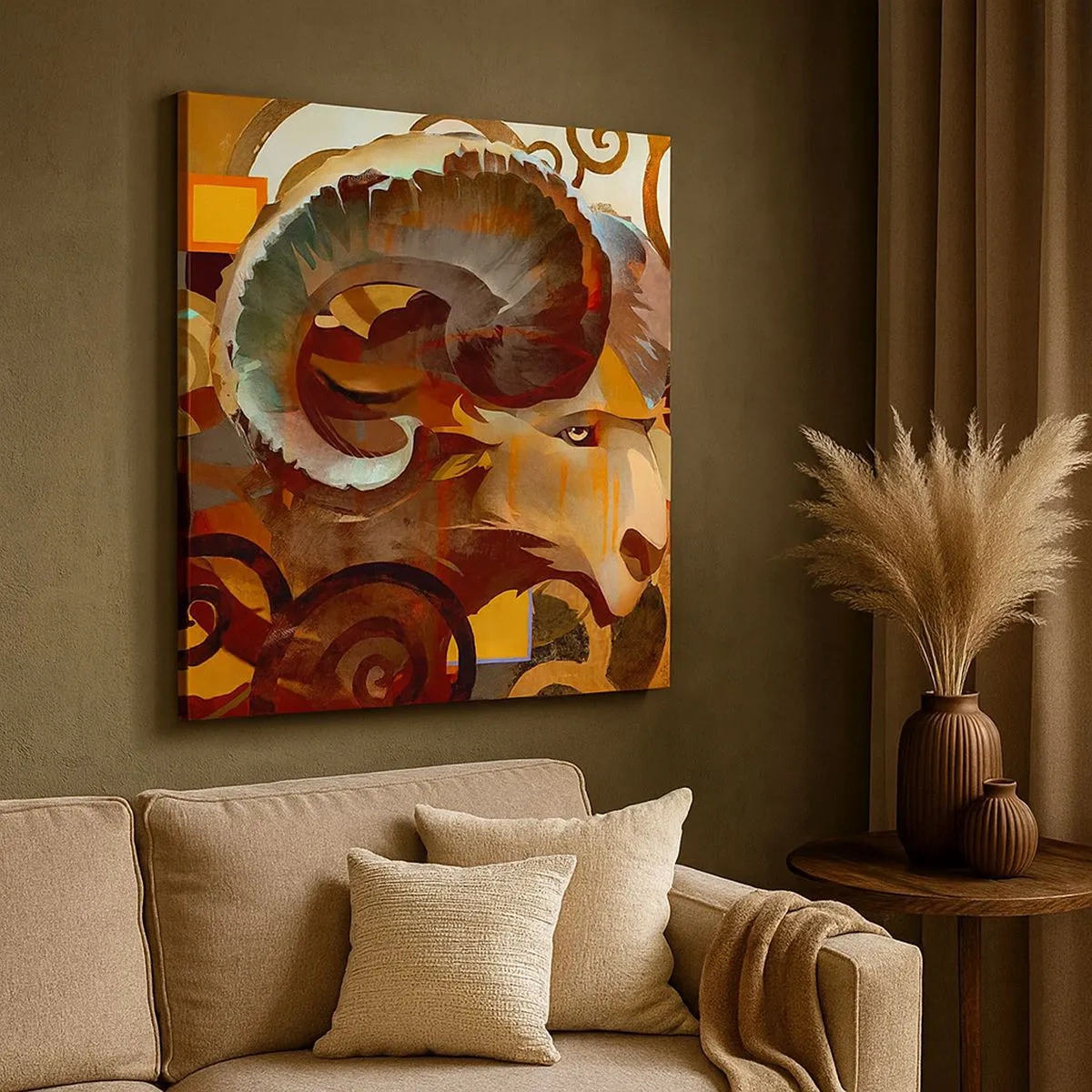 Schilderen op canvas - Magie - religies - rituelen - 30x30 cm