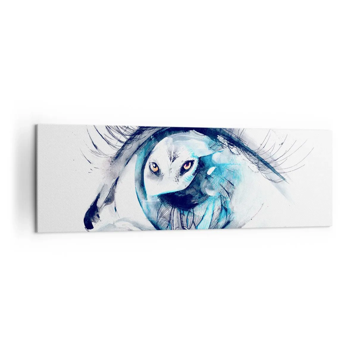 Schilderen op canvas - Oog in oog met wildheid - 160x50 cm