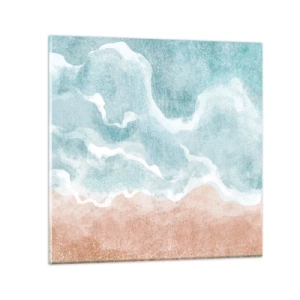 Schilderen op glas - Wolkenabstractie - 40x40 cm