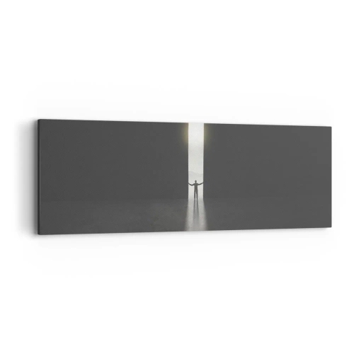 Schilderen op canvas - Een stap naar een mooie toekomst - 90x30 cm