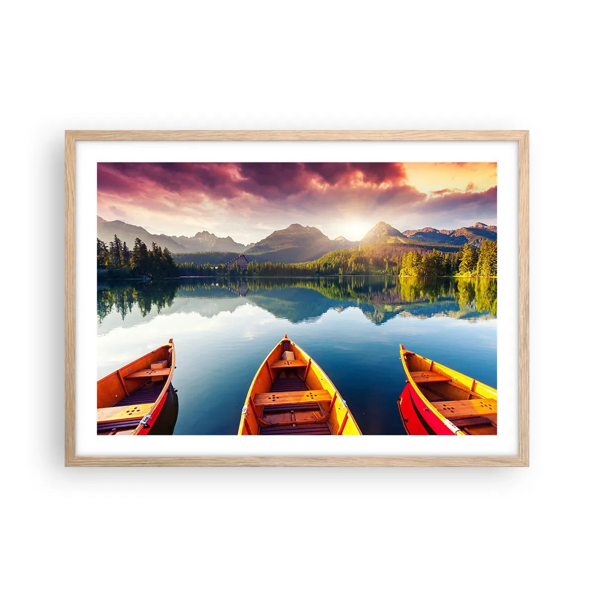 Een poster in een licht eiken lijst - Niets tegen de natuur - 70x50 cm