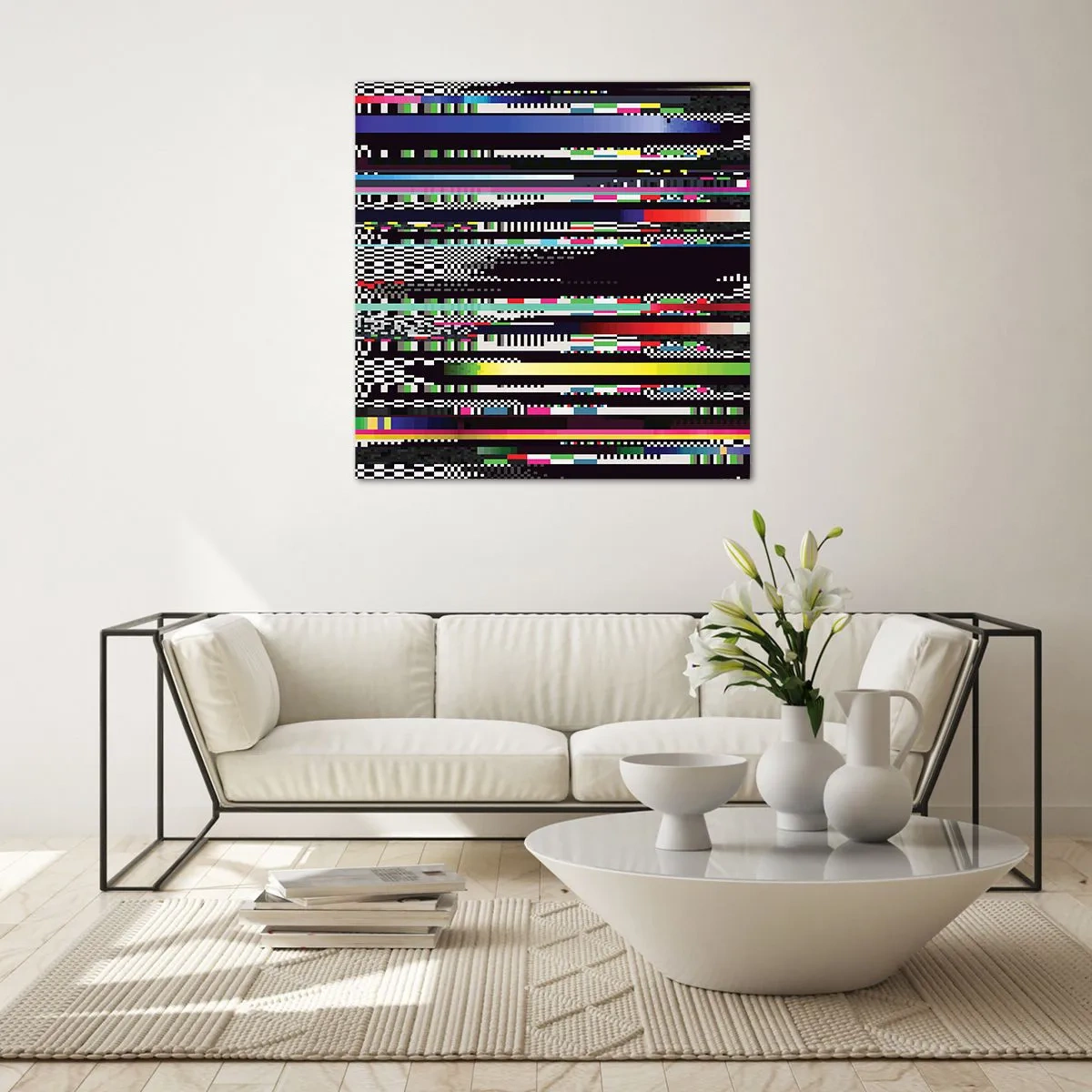 Schilderen op glas - Het controlebeeld van de werkelijkheid - 30x30 cm