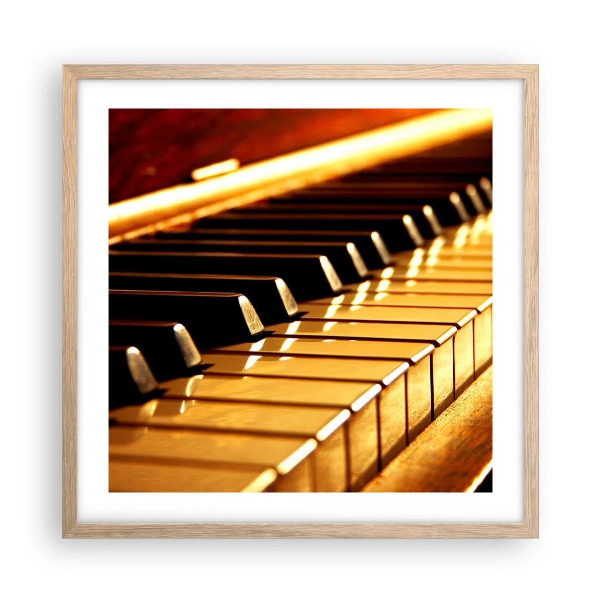 Een poster in een licht eiken lijst - Eindeloze mogelijkheden - 50x50 cm