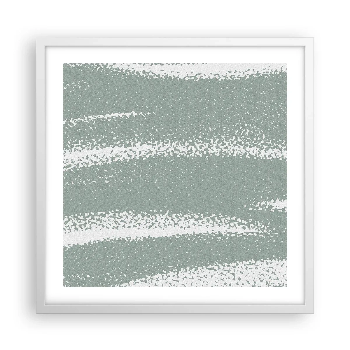 Poster in een witte lijst - Abstractie in een winterklimaat - 50x50 cm