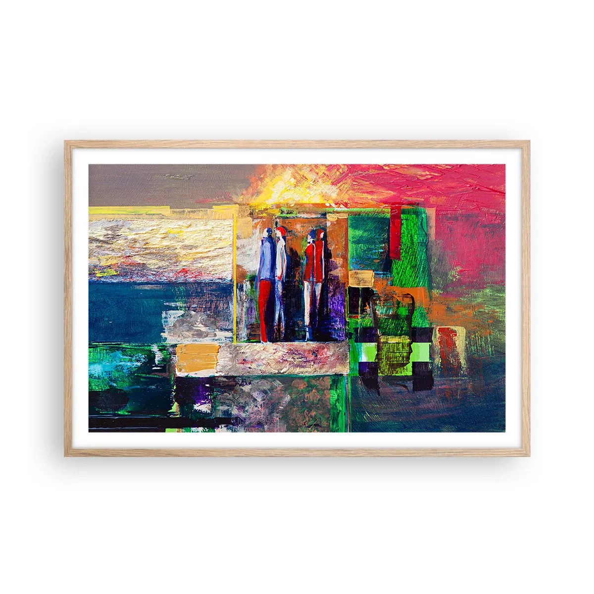 Een poster in een licht eiken lijst - Relaties en emoties - 91x61 cm