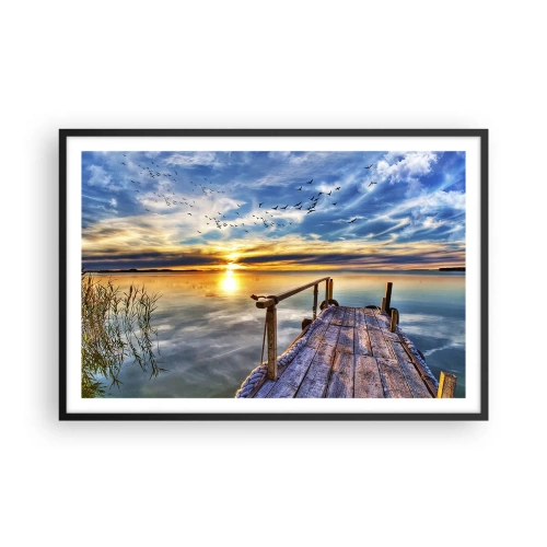 Poster in een zwarte lijst - De wind gaat rusten - 91x61 cm