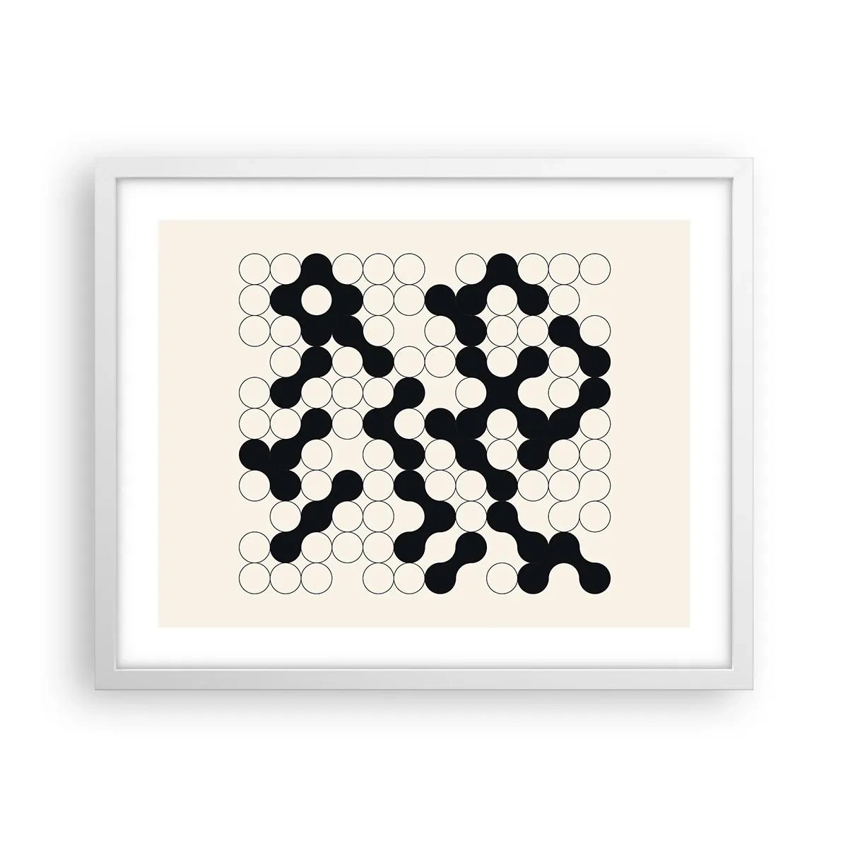 Poster in een witte lijst - Chinees spel – variatie - 50x40 cm