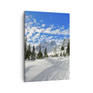 Schilderen op canvas - In de sneeuw en in de zon - 50x70 cm