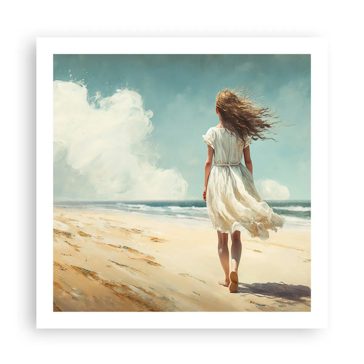Poster - Om de zon en de wind te ontmoeten - 60x60 cm