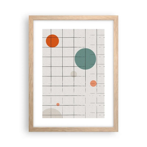Een poster in een licht eiken lijst - Gevangen. Wij of zij? - 30x40 cm