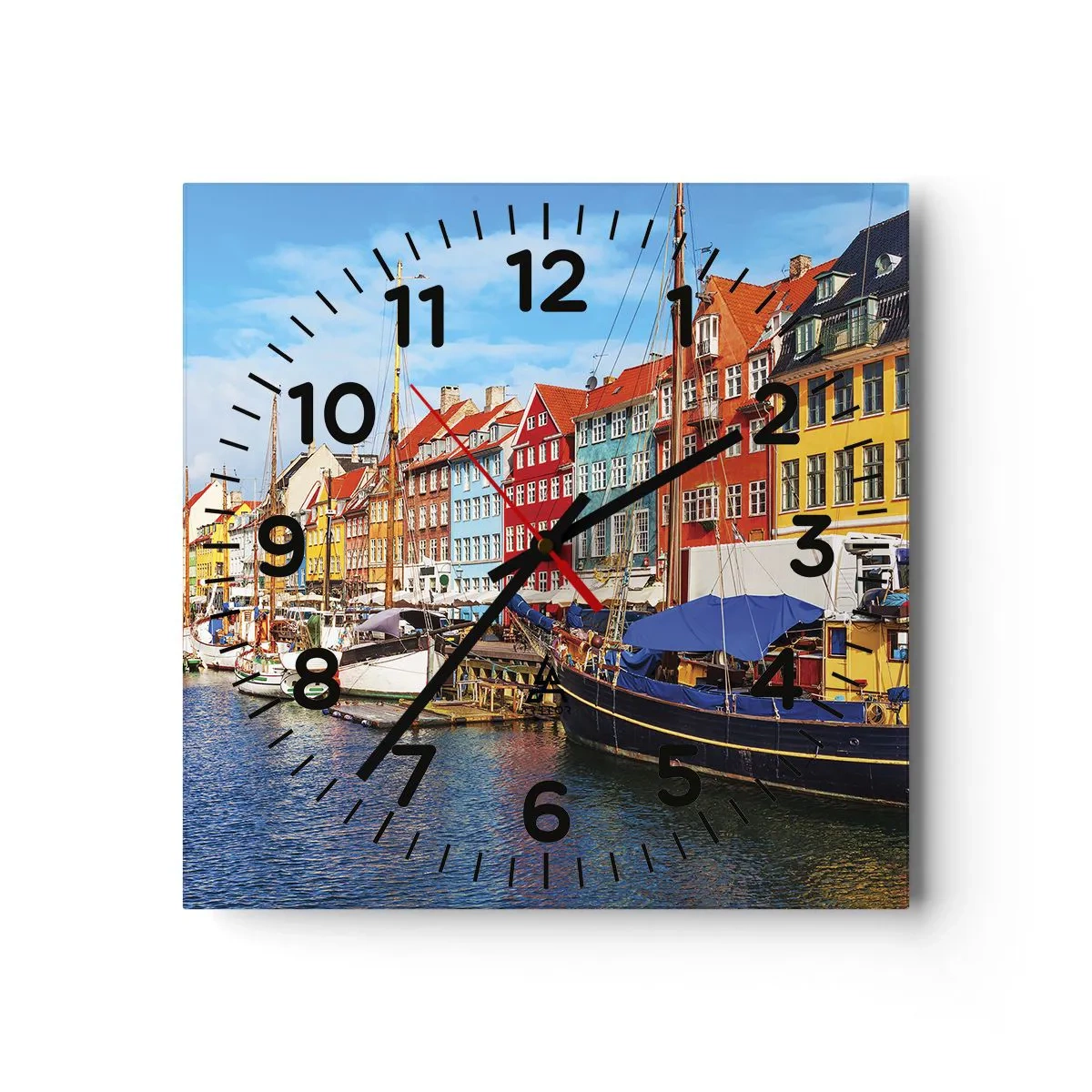 Wandklok - Klok - Vrolijke werf - 40x40 cm