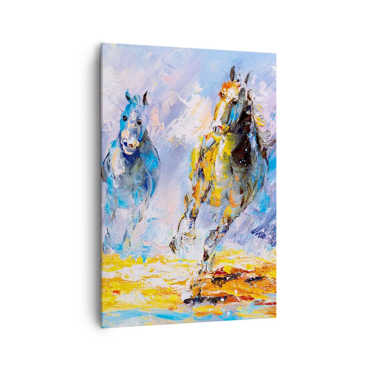 Schilderen op canvas - Galopperen door de schittering - 70x100 cm