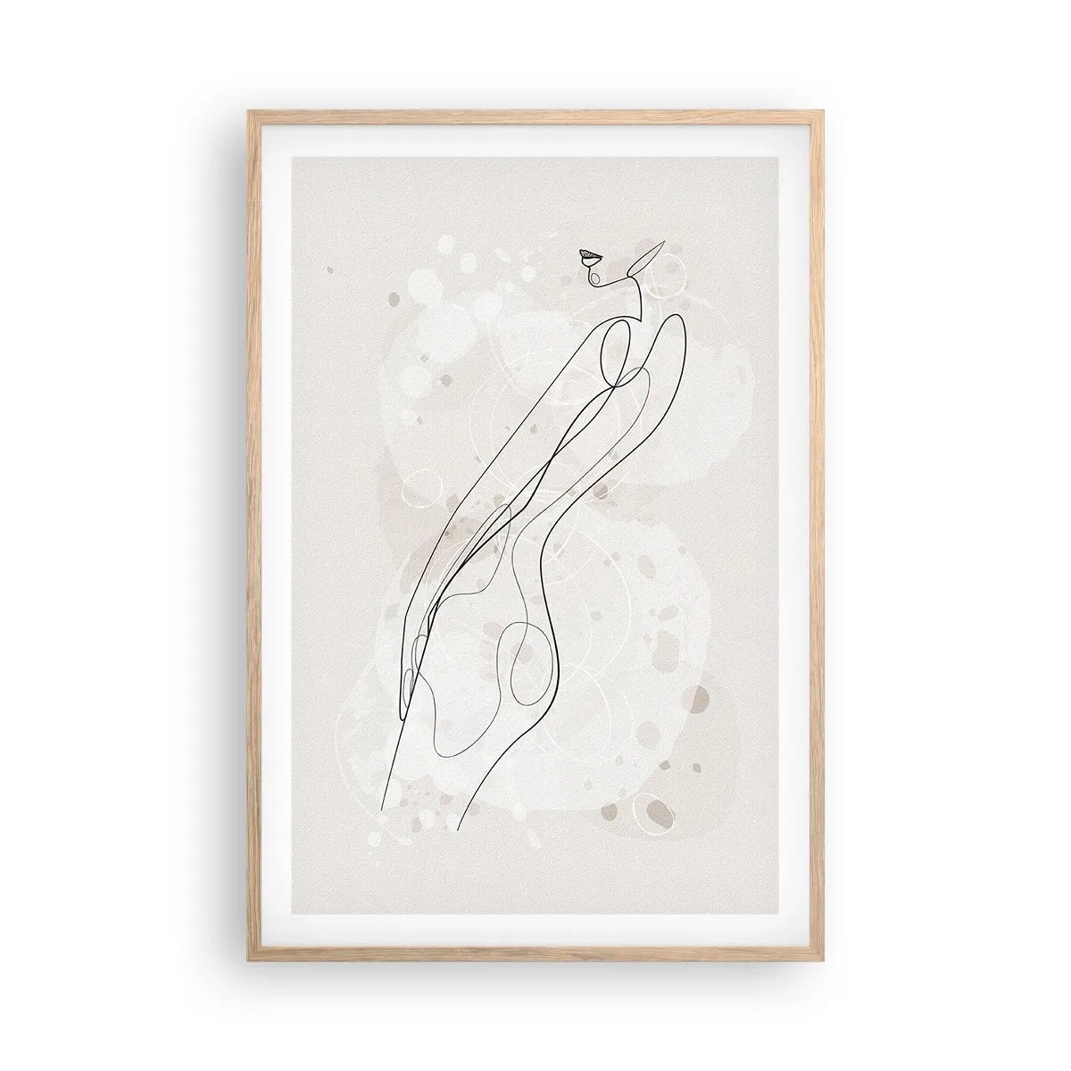 Een poster in een licht eiken lijst - De blik dwaalt af - 61x91 cm