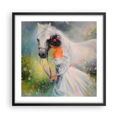 Poster in een zwarte lijst - Als uit een mooie droom - 50x50 cm