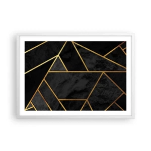 Poster in een witte lijst - Duisternis en glans - 70x50 cm