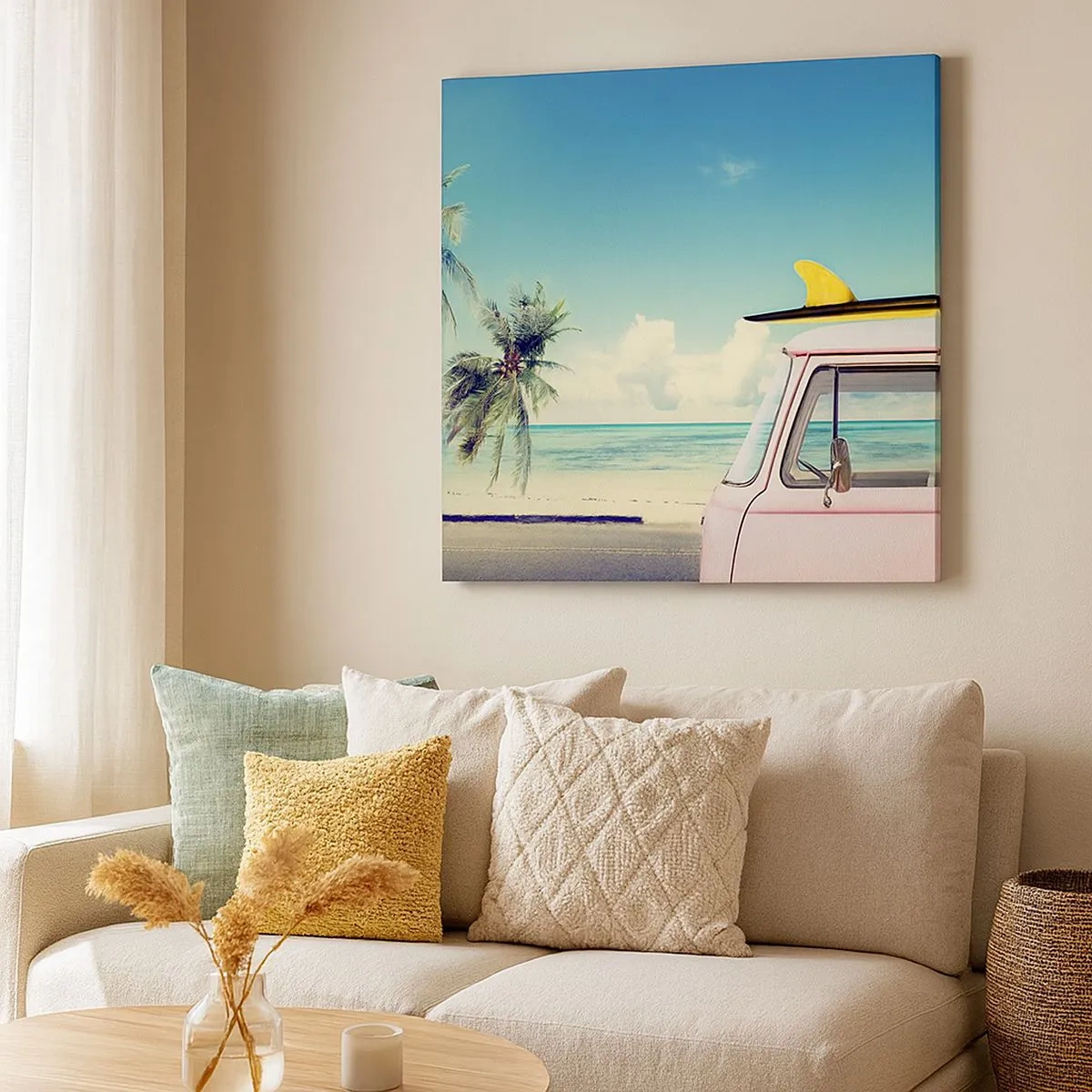 Schilderen op canvas - Tijd om aan je vakantie te beginnen. - 30x30 cm