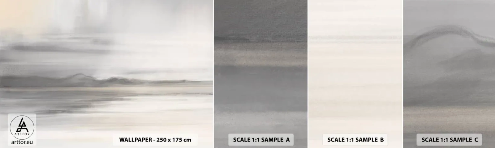 Fotobehang Monster Zelfklevend Deluxe Sticker - Afstand in reflectie - Helder, Deel, Abstractie - 100x30 cm