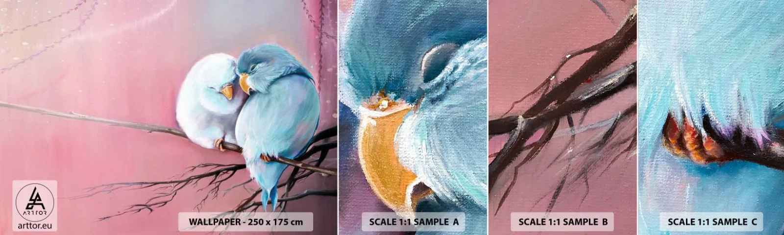 Fotobehang Staaltje Standard Eco - Wat kan ik hier toevoegen? ... - Vogels, Natuur, Deel - 100x30 cm