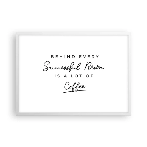 Poster in een witte lijst - Het geheim van succes - 70x50 cm
