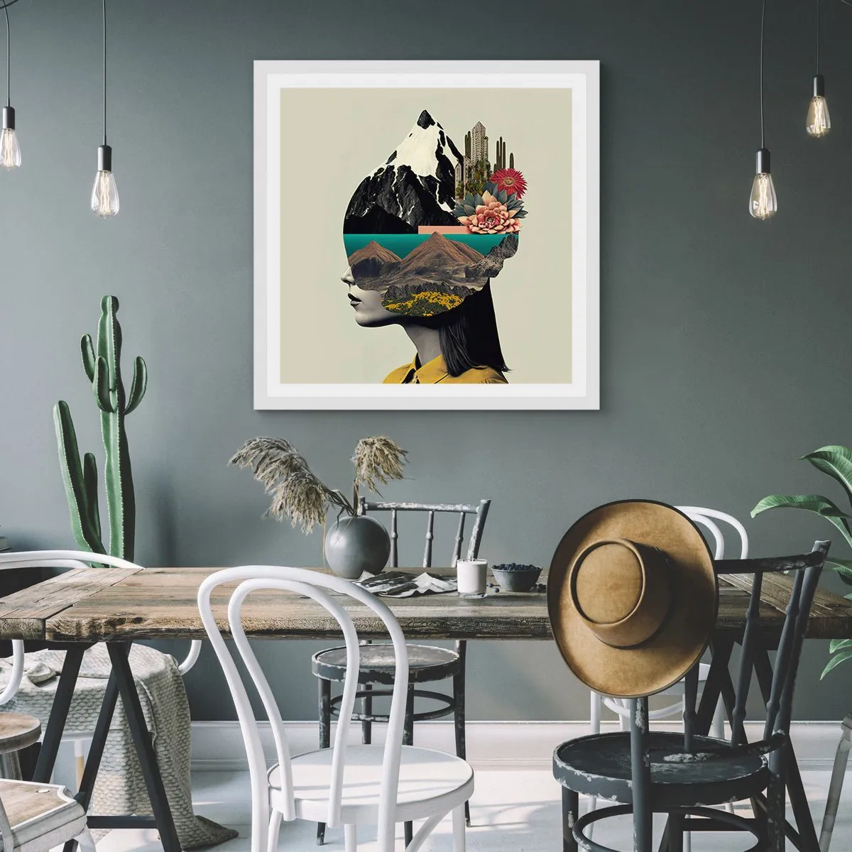Poster in een witte lijst - Vrouw – altijd een mysterie - 30x30 cm