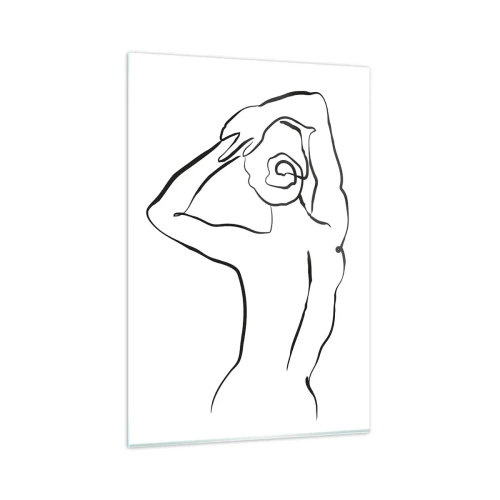 Schilderen op glas - Naakt in de ochtend - 80x120 cm