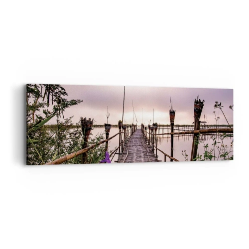 Schilderen op canvas - Rust en stilte van Azië - 90x30 cm