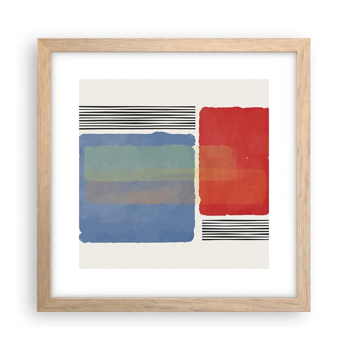 Een poster in een licht eiken lijst - De geest en de letter van de geometrie - 30x30 cm