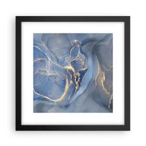 Poster in een zwarte lijst - Goudstof - 30x30 cm