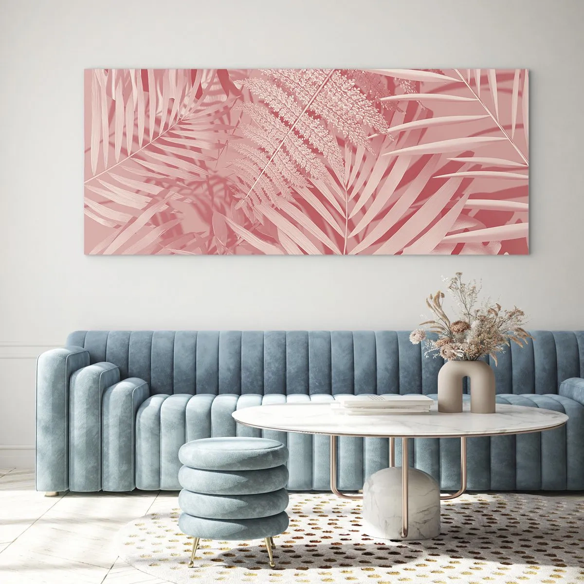 Schilderen op glas - Roze concept - 140x50 cm