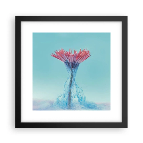 Poster in een zwarte lijst - In een verkwikkende omhelzing - 30x30 cm