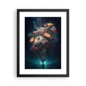 Poster in een zwarte lijst - Een vreemde tuin - 30x40 cm