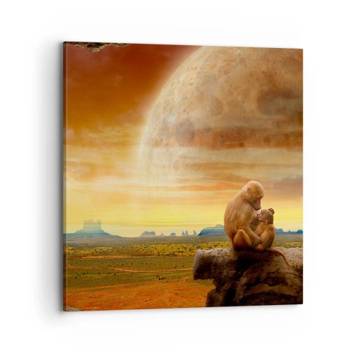 Schilderen op canvas - De liefde is overal hetzelfde - 70x70 cm