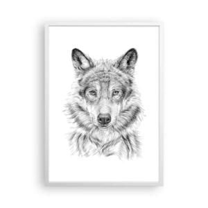 Poster in een witte lijst - Een geboren leider - 50x70 cm