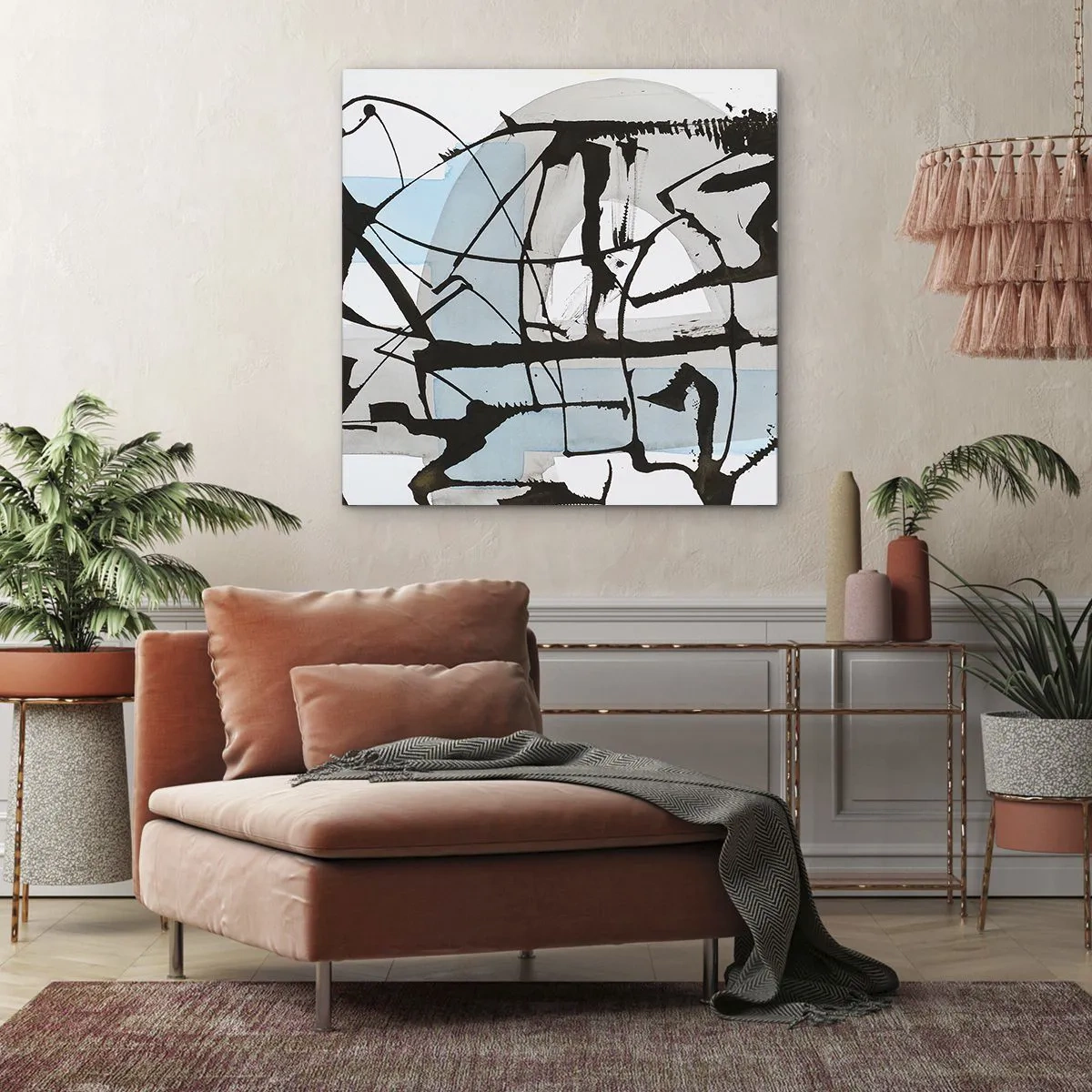 Schilderen op canvas - Toch blauw - 60x60 cm