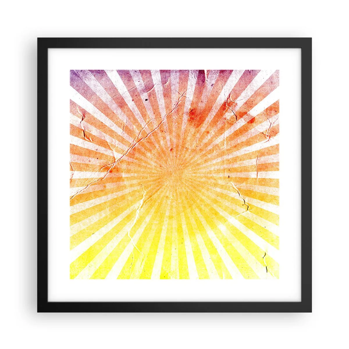Poster in een zwarte lijst - Zonsopgangen en zonsondergangen - 40x40 cm