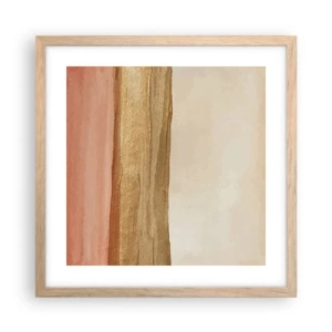 Een poster in een licht eiken lijst - Verticale compositie - 40x40 cm