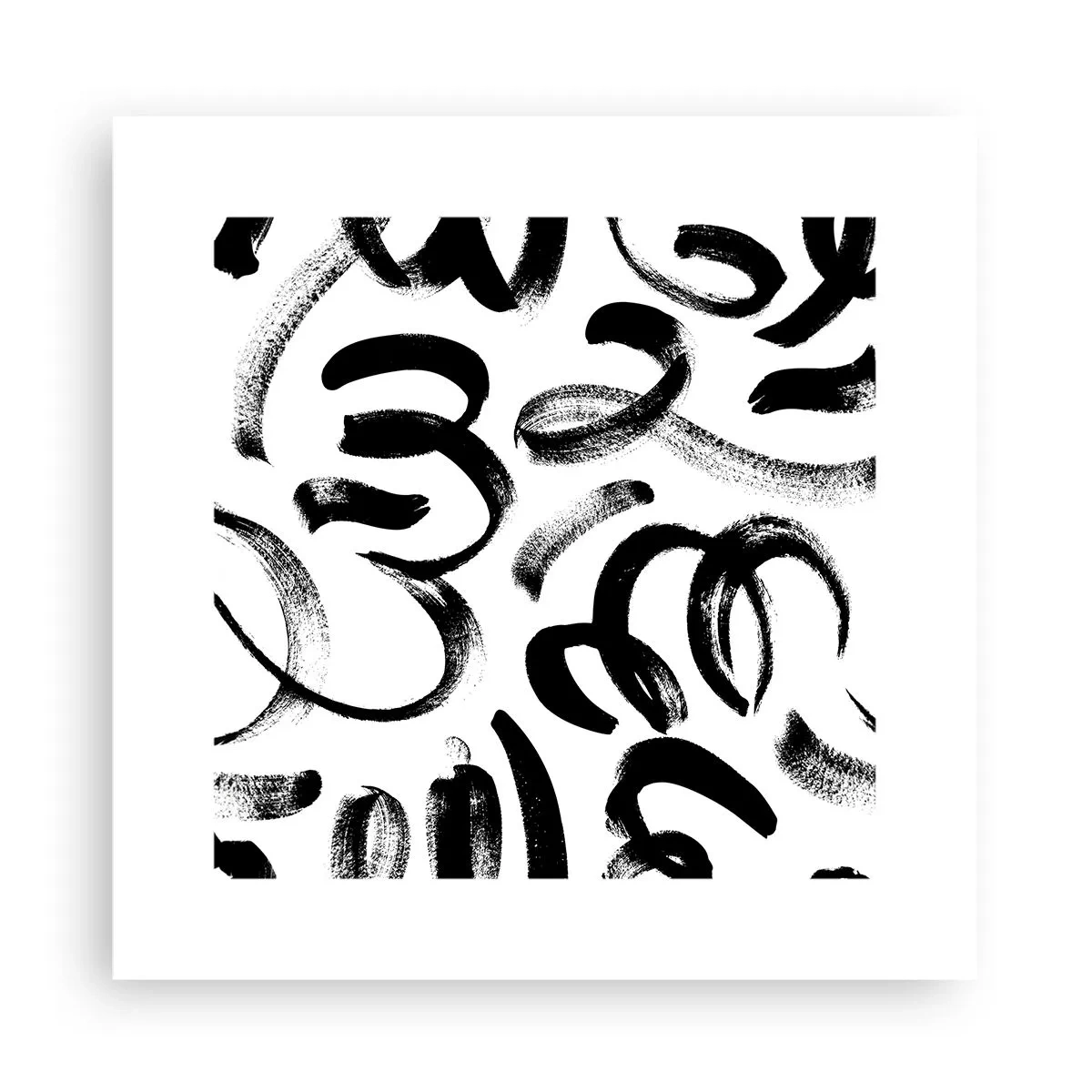 Poster - Zwart op wit - 30x30 cm