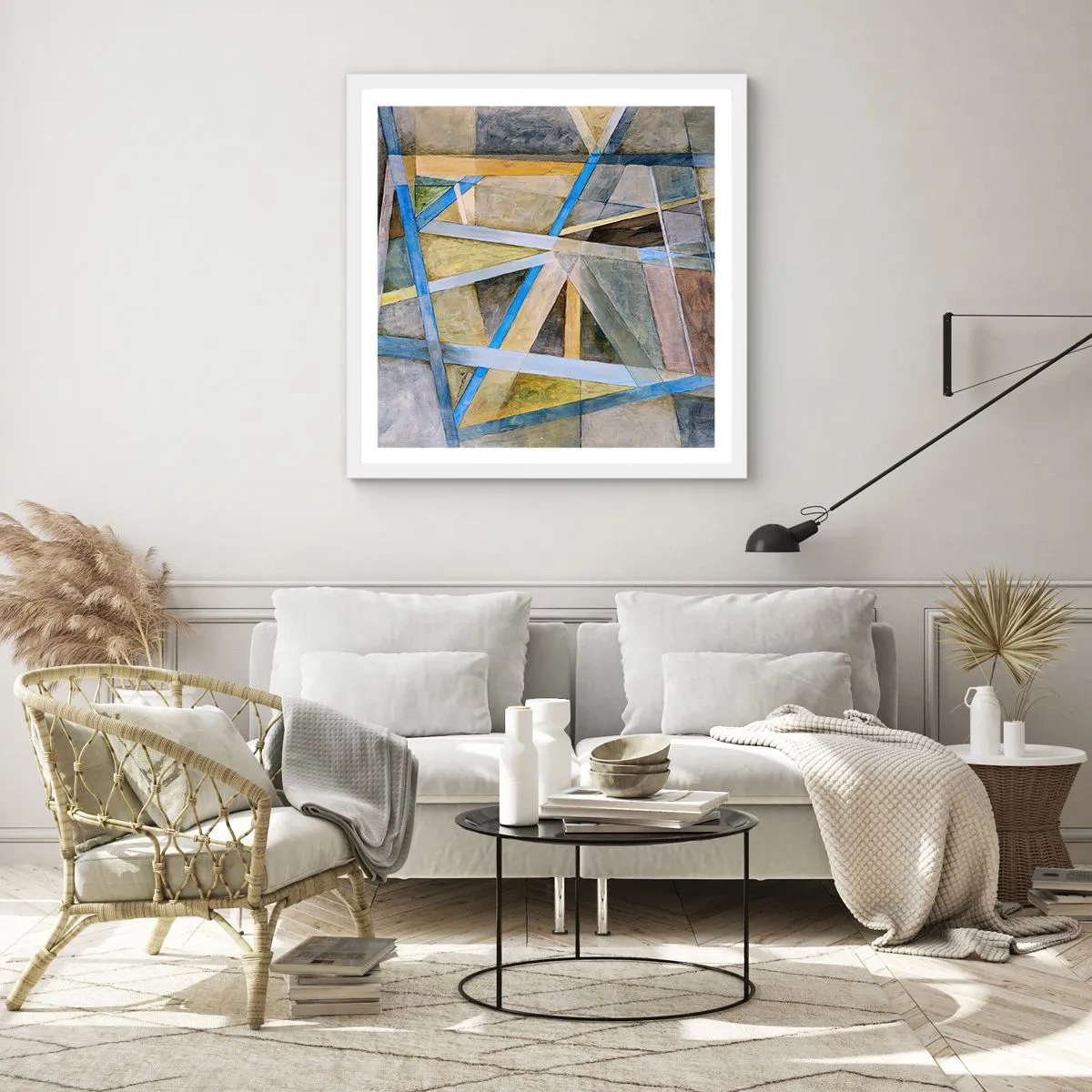 Poster in een witte lijst - Recht of diagonaal? - 30x30 cm