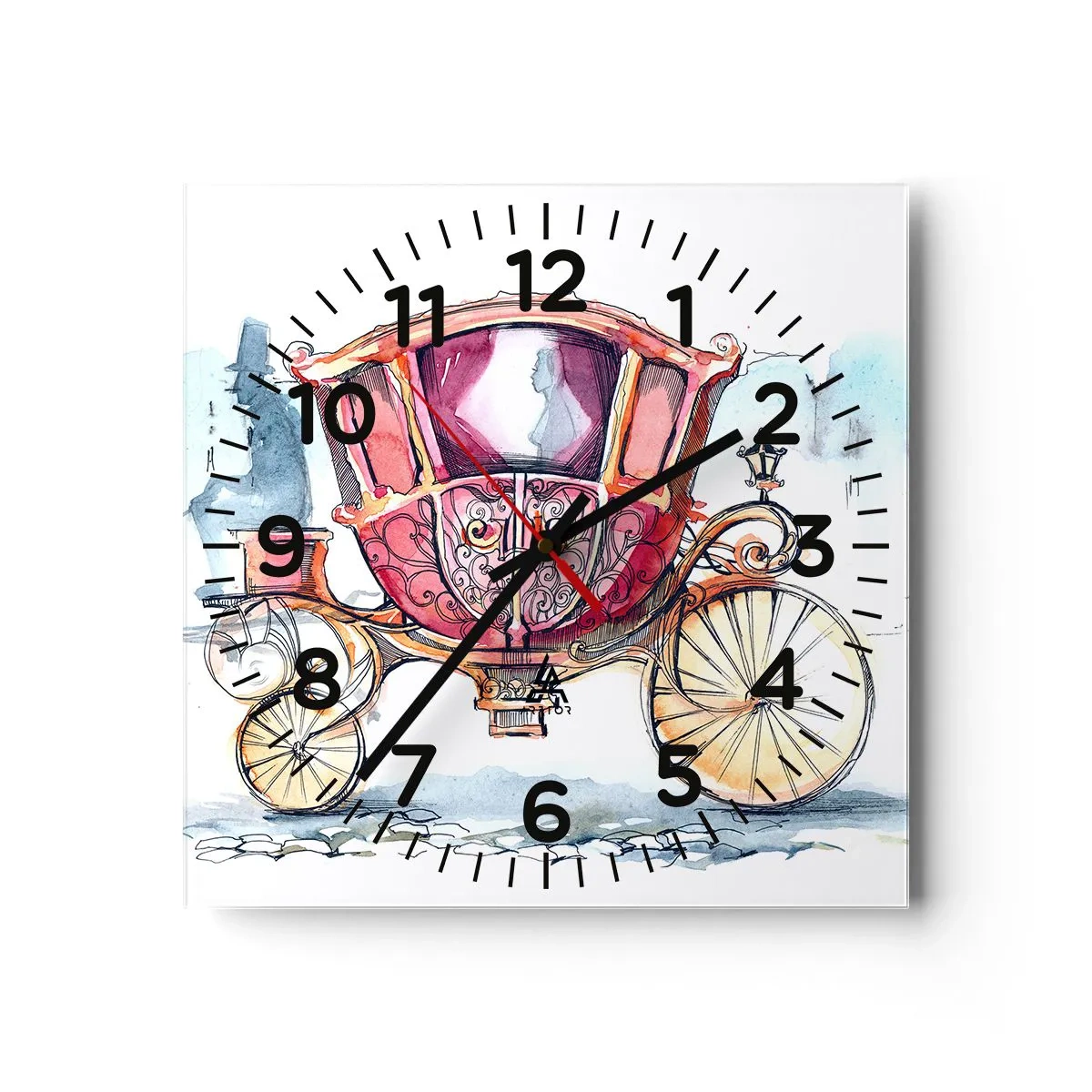 Wandklok - Klok - Naar de bruiloft of naar het bal? - 30x30 cm