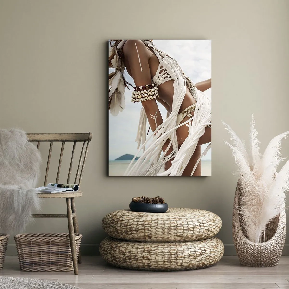 Schilderen op canvas - Een priesteres van de zon - 50x70 cm