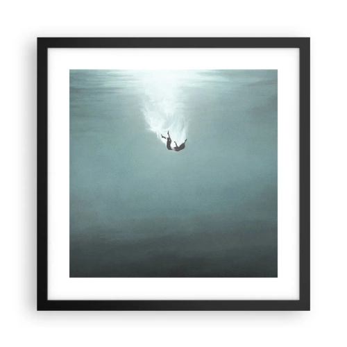 Poster in een zwarte lijst - In de armen van de oceaan - 40x40 cm