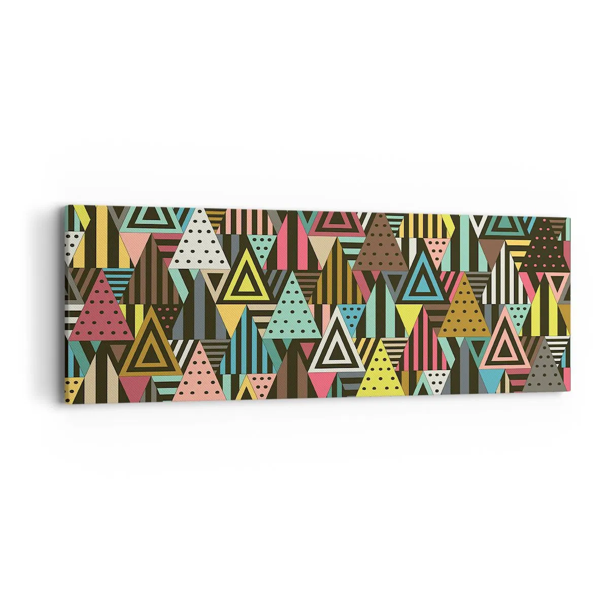 Schilderen op canvas - In ritme op drie - 90x30 cm