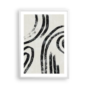 Poster in een witte lijst - Half gestopt - 50x70 cm