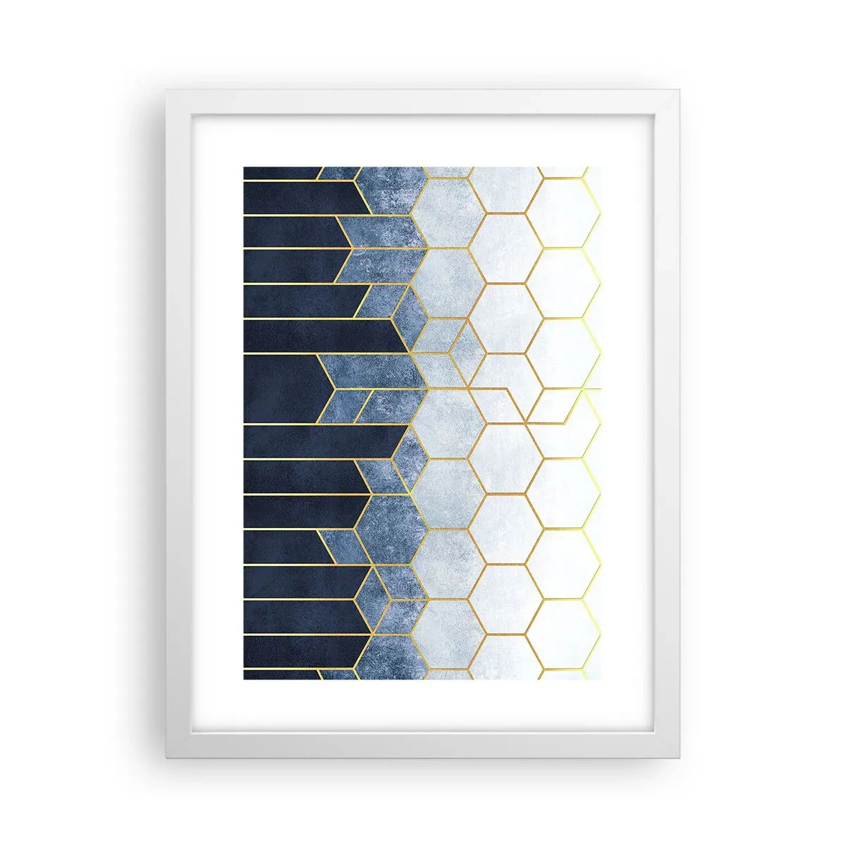 Poster in een witte lijst - Compositie in een gesyncopeerd ritme - 30x40 cm