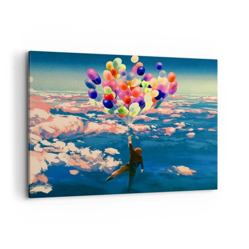 Schilderen op canvas - Een kinderdroom komt uit - 100x70 cm