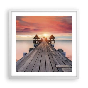 Poster in een witte lijst - West in het Oosten - 50x50 cm