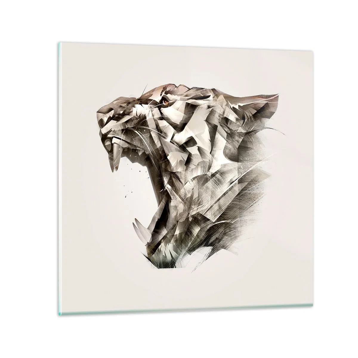 Schilderen op glas - Je weet al wie de baas is - 50x50 cm